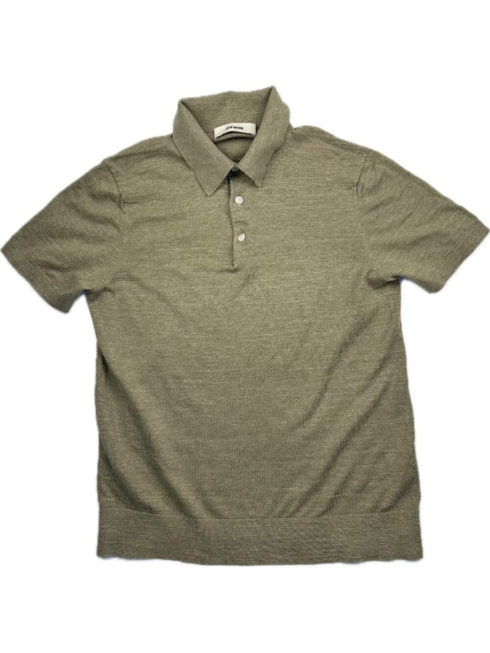 Buck Mason Men’s Avalon Knit Polo Shirt S Short Sleeve Lightweight Green Olive